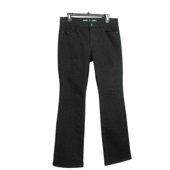 Old Navy Jeans 6 Short Black Denim Kicker Bootcut Mid Rise Stretch Casual - Picture 1 of 9